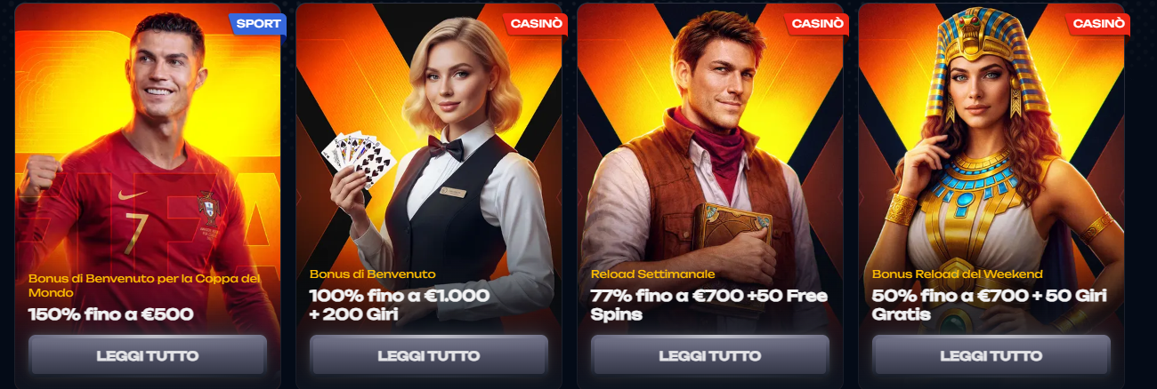 The casino app highlights a selection of games available for play.